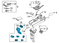 OEM 2021 Kia Sorento Cover Assy-Console R Diagram - 84640R5050WK