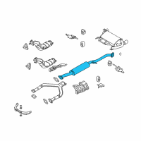 OEM 2003 Infiniti FX35 Exhaust Pressure Muffler Assembly Diagram - 20300-CG000