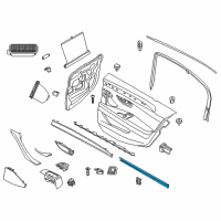 OEM 2012 BMW ActiveHybrid 5 Inner Left Window Channel Cover Diagram - 51-35-7-182-289