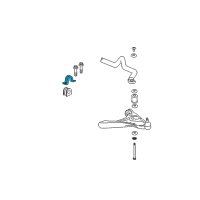 OEM Cadillac Bushing Bracket Diagram - 25699779