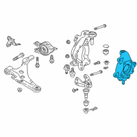 OEM 2017 Honda Civic Knuckle Complete, Front Right Diagram - 51210-TGH-A51