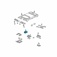 OEM 2008 Acura TL Switch Assembly, Sunroof (Gun Metallic) Diagram - 35830-SEP-A01ZA