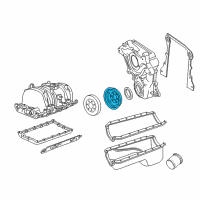 OEM 1995 Jeep Grand Cherokee Pulley-Crankshaft Diagram - 53010222