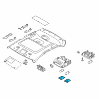 OEM 2018 Hyundai Ioniq Lens-Overhead Console Lamp, LH Diagram - 92822-F2000