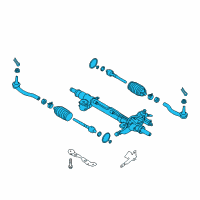 OEM 2015 Infiniti Q50 Power Steering Gear & Linkage Assembly Diagram - 49001-4GB1B