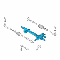 OEM 2014 Infiniti Q50 Power Steering Gear Assembly Diagram - 49200-4GB1B