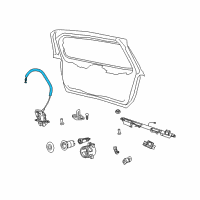 OEM 2009 Dodge Journey Liftgate Latch Diagram - 4589065AC