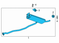 OEM Chevrolet Trailblazer Muffler & Pipe Diagram - 60006569