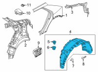 OEM 2022 Hyundai Ioniq 5 GUARD ASSY-REAR WHEEL, LH Diagram - 86821-GI000