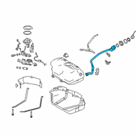 OEM 2021 Lexus ES250 Pipe Sub-Assembly, Fuel Diagram - 77201-33540