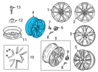 OEM 2022 Honda Accord Disk, Aluminum Wheel (19X8 1/2J) (Citic Dicastal) Diagram - 42700-TVA-A93