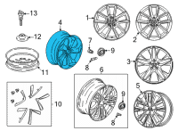 OEM 2021 Honda Accord W-WHEEL (19X8 1/2J) Diagram - 42800-TVC-AE0