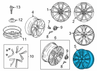 OEM 2022 Honda Accord 19-Inch Alloy Wheels w/ Black Accent Diagram - 08W19-TVA-100A