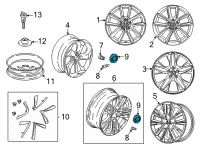 OEM 2021 Honda Accord Cap Assembly Diagram - 44732-TVA-A31