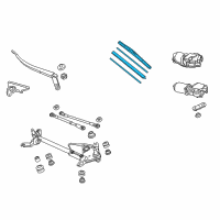 OEM 2013 Acura ZDX Windshield Wiper Blade (650MM) Diagram - 76620-TE0-A01