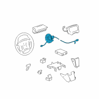 OEM 2003 Chevrolet Cavalier Coil Kit, Inflator Restraint Steering Wheel Module Diagram - 26101903