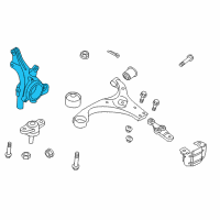 OEM 2010 Kia Forte Front Axle Knuckle Left Diagram - 517151M100