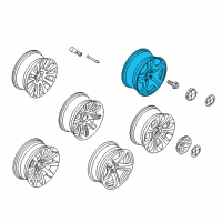 OEM 2010 BMW M6 M Cross Spoke Composite 101- Single Wheel w/o Tire/Rear Diagram - 36-11-6-762-003