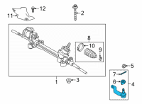 OEM Toyota Venza Outer Tie Rod Diagram - 45460-49095