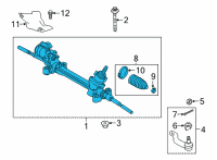 OEM 2022 Toyota Venza Short Rack Diagram - 44250-48150