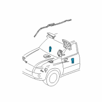 OEM 2001 Toyota Highlander Sensor Assy, Side Air Bag, LH Diagram - 89860-48010