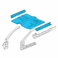 OEM Acura Integra Floor, Front Diagram - 65100-ST7-A00ZZ