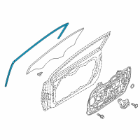 OEM 2014 Hyundai Elantra Coupe Run Assembly-Front Door Window Glass RH Diagram - 82540-3X200