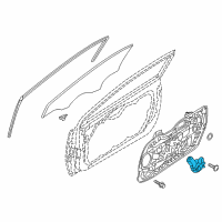 OEM Hyundai Motor Assembly-Front Power Window, LH Diagram - 82450-3X000