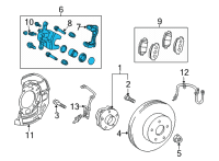 OEM Toyota Mirai Caliper Assembly Diagram - 47750-42091