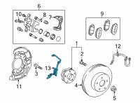 OEM Toyota Mirai Front Speed Sensor Diagram - 89543-12080
