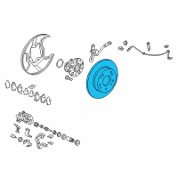 OEM Honda Civic Disk, Rear Brake Diagram - 42510-SNE-A00