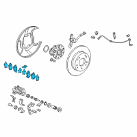 OEM Honda Civic Brake Pad Set, Rear (Mugen) Diagram - 43022-XVJ-000