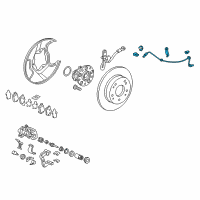 OEM 2011 Honda Civic Sensor Assembly, Right Rear Abs Diagram - 57470-SNE-A51