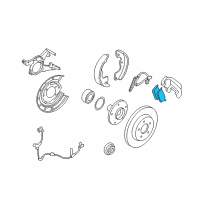 OEM Mercury Mariner Rear Pads Diagram - 5U2Z-2V200-J