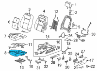 OEM 2021 GMC Sierra 1500 Seat Cushion Pad Diagram - 84552597