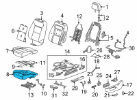 OEM 2021 Chevrolet Silverado 1500 Seat Cushion Pad Diagram - 84552597