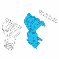 OEM 2009 Chevrolet Aveo Exhaust Manifold Diagram - 96476195