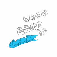 OEM 2000 Toyota Tundra INSULATOR, Exhaust Manifold Heat Diagram - 17168-50100