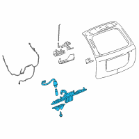 OEM 2006 Chevrolet Equinox Handle Asm-Lift Gate Outside Diagram - 5480876