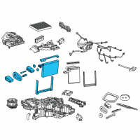 OEM Cadillac Evaporator Core Diagram - 23281450