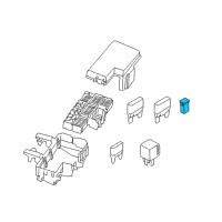 OEM Lincoln MKZ Maxi Fuse Diagram - DG9Z-14526-EA