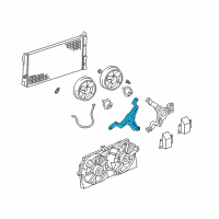 OEM 1998 Pontiac Grand Prix Bracket Kit, Engine Electric Coolant Fan Diagram - 22137623