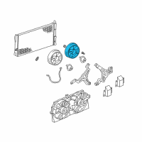 OEM Oldsmobile Intrigue Fan Kit, Engine Electric Coolant Diagram - 12362508