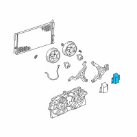 OEM 2000 Oldsmobile Silhouette Shield-Engine Coolant Fan Heat Diagram - 10416564