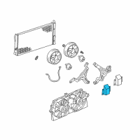 OEM 1998 Oldsmobile Intrigue Shield-Engine Coolant Fan Heat Diagram - 10432934