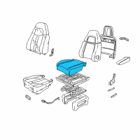 OEM 2000 Chevrolet Express 3500 Seat Cushion Pad Diagram - 12386322