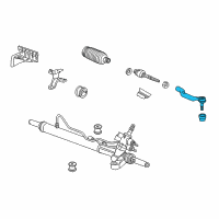 OEM Acura TSX End, Driver Side Tie Rod Diagram - 53560-TA0-A01