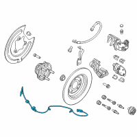 OEM Lincoln MKX Rear Speed Sensor Diagram - BT4Z-2C190-B