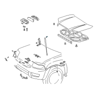 OEM 2009 Toyota FJ Cruiser Stay Ball Stud Diagram - 68961-30020