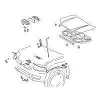 OEM 2004 Toyota 4Runner Release Cable Diagram - 53630-35070